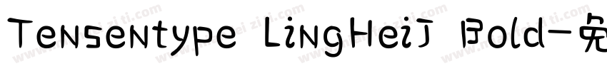 Tensentype LingHeiJ Bold字体转换